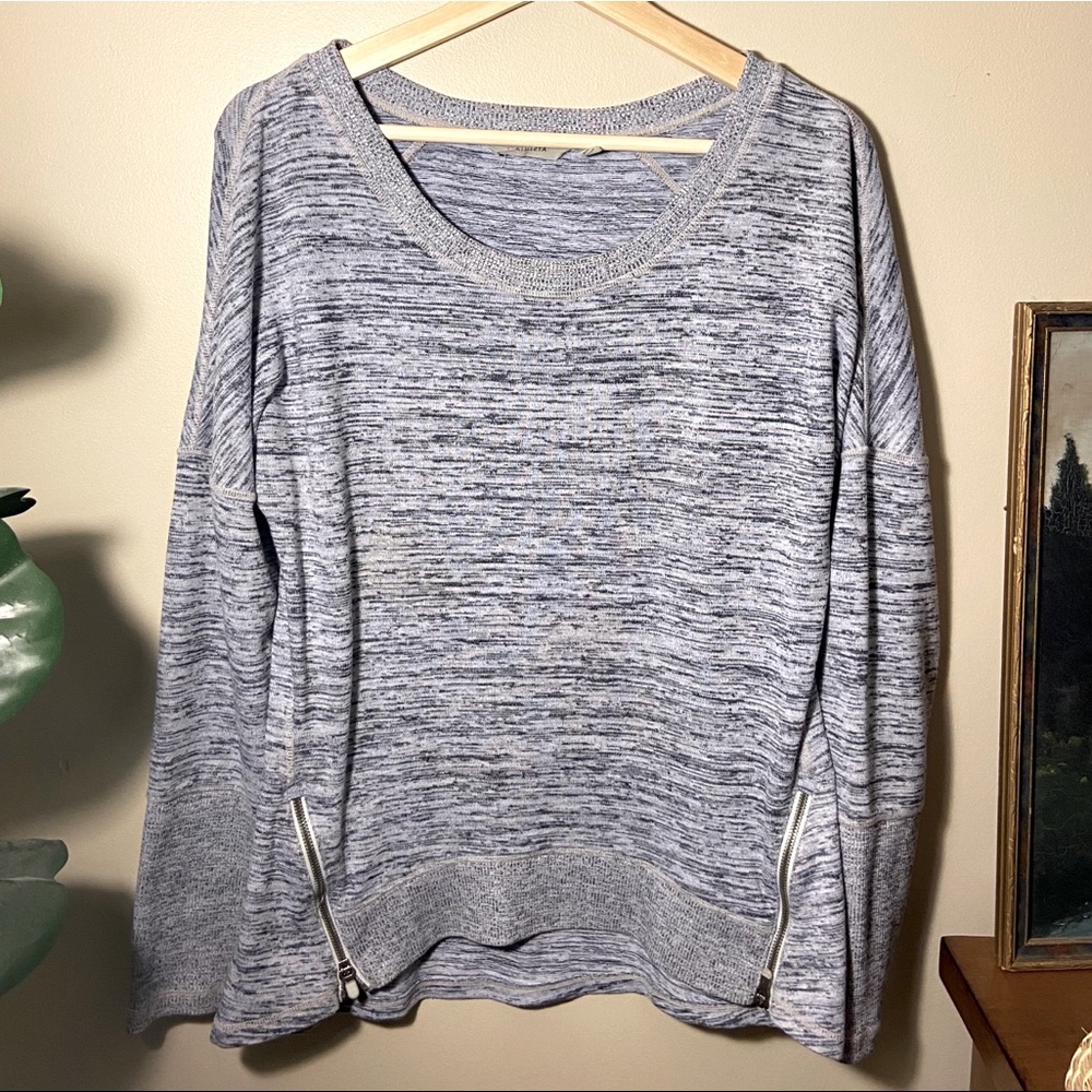 Athleta No Sweating It Blissful Sharkbite Sweater